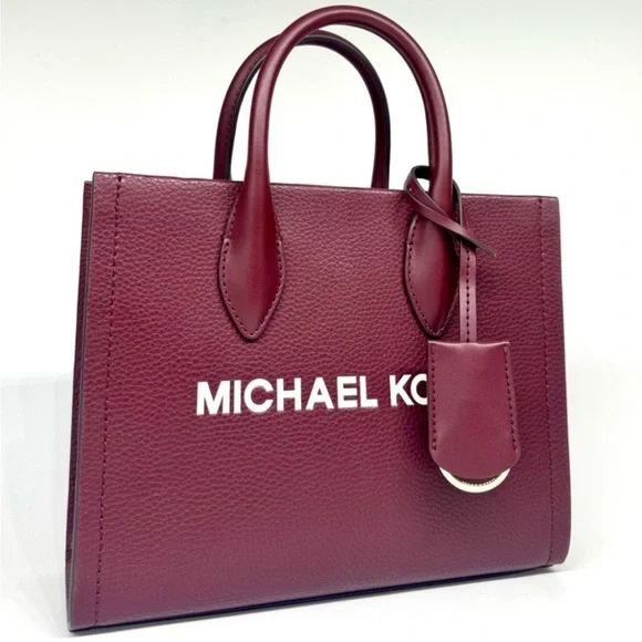 Michael Kors Mirella Small Signature Logo Crossbody Bag Ox Blood - Picture 2 of 11